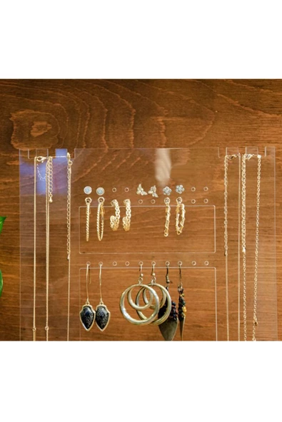 GİZEM SHOP Pleksi Kolye Küpe Organizeri,çok Şık Takı Standı,kolye Standı,teşir Standı,hal Hal Organizeri - 5