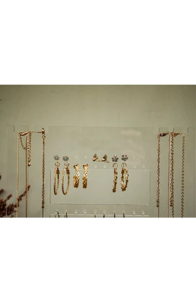 KEMSON Pleksi Kolye Küpe Organizeri,çok Şık Takı Standı,kolye Standı,teşir Standı,hal Hal Organizeri - 4