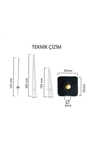 GİZEM SHOP Saat Mekanizmasi gumus - 2