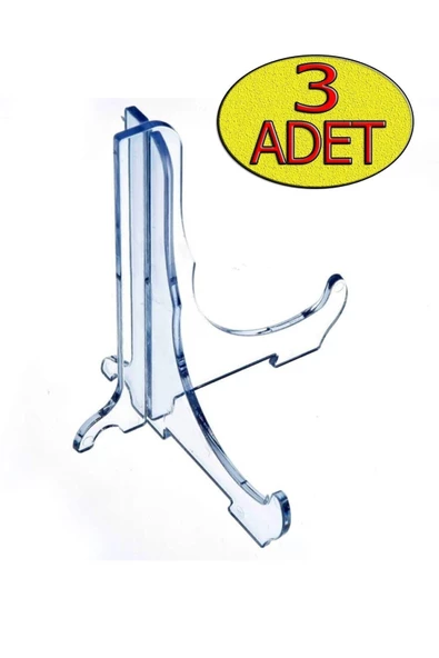 KEMSON Çerçeve Tabak Teşhir Ayağı Stand Pleksi Stand 9cmx11cm Şövalye Şeffaf Pleksi 3 Adet - 2