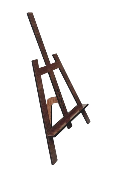 KEMSON Şövale Lazer Kesim Mini Şövale Çerçeve Ayağı Ceviz 12x19 Cm 3 Adet - 5