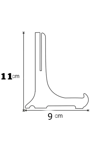 HYL Çerçeve Tabak Teşhir Ayağı Stand Pleksi Stand 9cmx11cm Şövalye Şeffaf Pleksi 3 Adet - 4