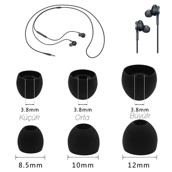 Kulaklık Silikonu Samsung Uyumlu-Büyük 12mm - 3