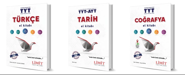Limit Tyt Türkçe + Tarih + Coğrafya El Kitabı Seti 3 Kitap 2024