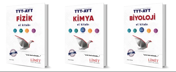Limit Tyt Ayt Fizik + Kimya + Biyoloji El Kitabı Seti 3 Kitap 2024