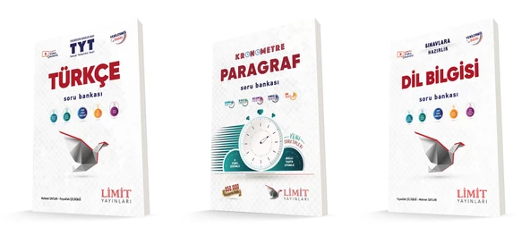Limit Tyt Türkçe + Paragraf + Dil Bilgisi Soru Bankası Seti 3 Kitap 2024