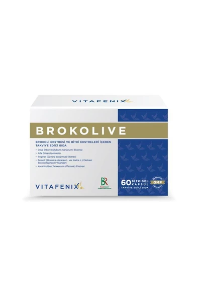Vitafenix Brokolive Brokoli Ekstresi Ve Bitki Enzimi Vegan Takviye Edici Gıda 60 Kapsül - SKT:06/2027 ürün görseli 1