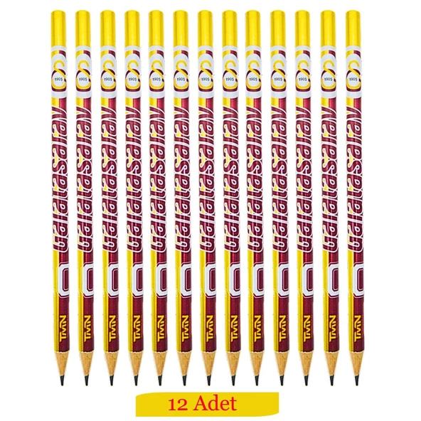 Galatasaray Yuvarlak Kurşun Kalem 12 Adet ürün görseli