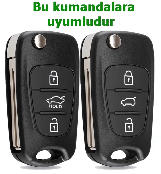 Kia Bongo Uyumlu Anahtar Kabı Kumanda Kabı Oto Anahtarlık Vidalı Logolu - Resim 6