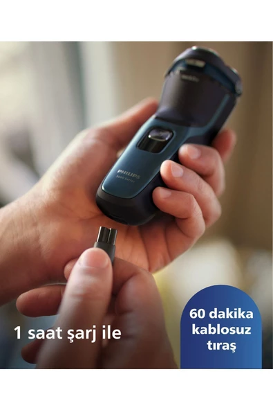 PHİLİPS 3000 Serisi Tıraş Makinesi S3144/00,Sinekkaydı Tıraş,Islak Ve Kuru Kullanım,Hassas Düzeltici - 6