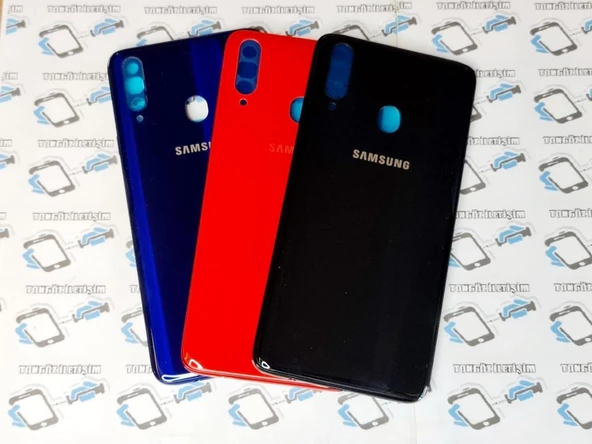 Samsung Galaxy A20S Full Kasa Arka Pil Batarya Kapağı (Yan Tuşla