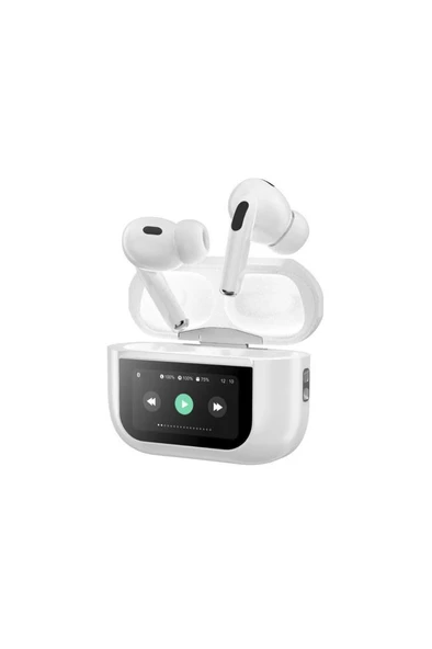 Torima A9PRO Beyaz OLED Ekranlı ANC/ENC Destekli 5.4 Bluetooth Kulaklık - 3