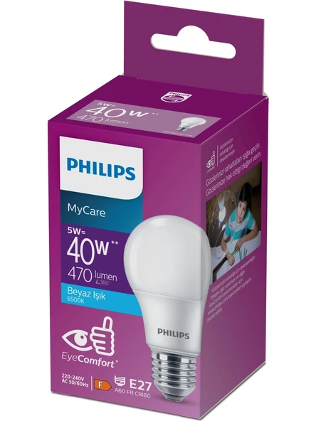 Philips 40W Led Ampul, 6500K Beyaz Işık, E27 Normal Duy