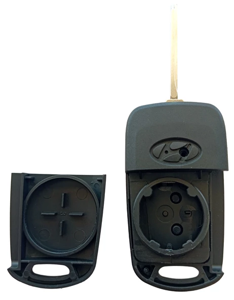 Hyundai Elantra Uyumlu Anahtar Kabı Kumanda Kabı Oto Anahtarlık Vidalı Logolu - 4