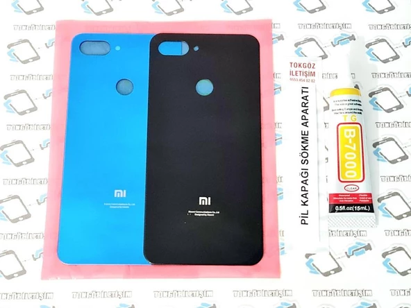 Xiaomi Mi 8 Lite Arka Kapak Batarya Pil Kapağı (cam)