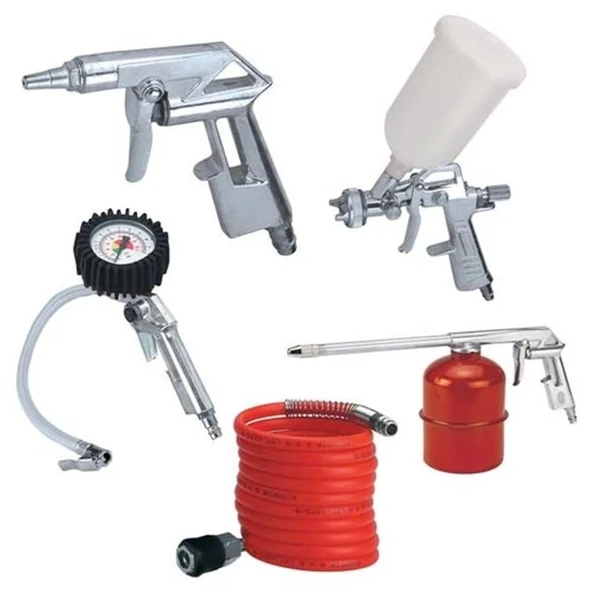 Einhell Kompresör 5 Parça Havalı Alet Seti - 1