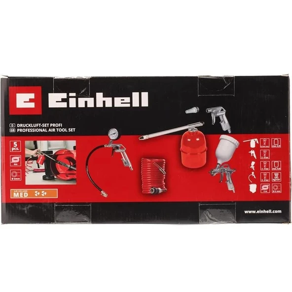 Einhell Kompresör 5 Parça Havalı Alet Seti - 7