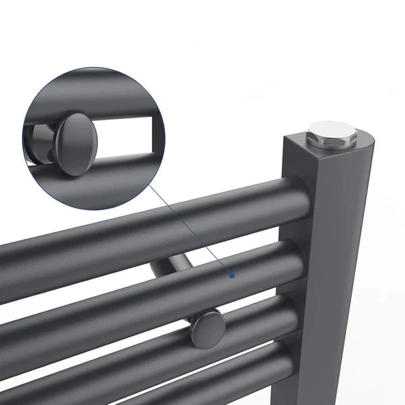 Duffmart Rainbow 6/10 Antrasit Düz Havlupan Radyatör - Resim 5