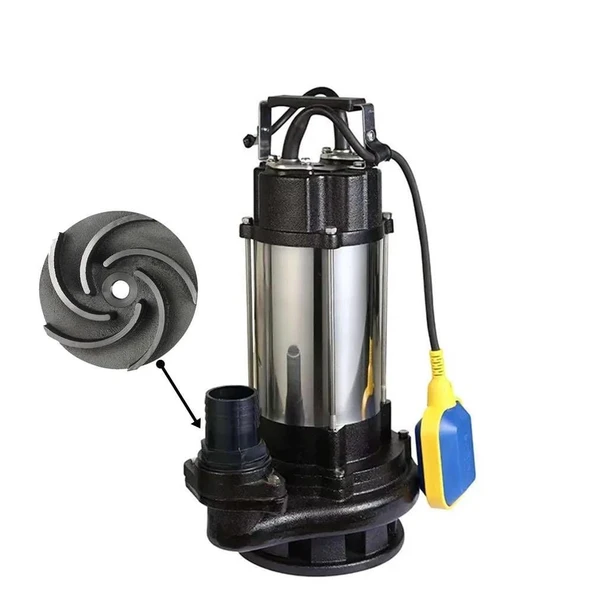 Duffmart V750F-B Pis Su Foseptik Parçalayıcılı Açık Fanlı Dalgıç Pompa - Resim 2