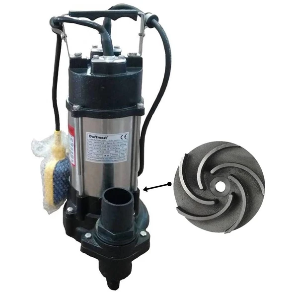 Duffmart V450F-A Pis Su Foseptik Parçalayıcılı Açık Fanlı Dalgıç Pompa - Resim 2