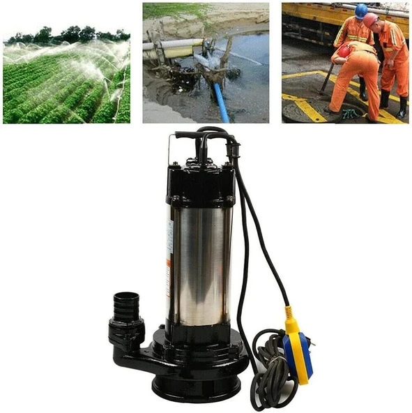 Duffmart V1500F Pis Su Foseptik Parçalayıcılı Açık Fanlı Dalgıç Pompa - Resim 4