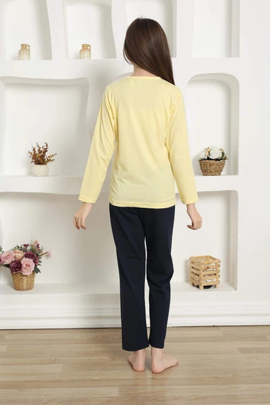Kız Çocuk Penye Pijama Takım 20422 - 3