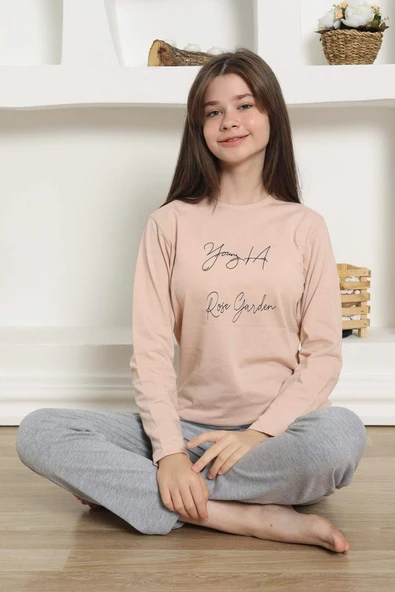Kız Çocuk Penye Pijama Takım 20425 - 7