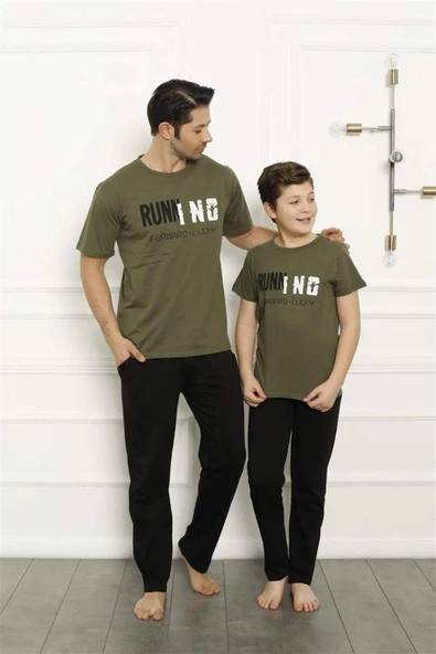 Baba Oğul Haki Aile Pijama Takım Ayrı Ayrı Satılır 50102 - 11