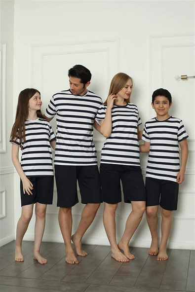 Aile Penye Şortlu Pijama Takım (baba - oğul ) 50116 Ayrı Ayrı Satılır . Fiyatları Farklıdır
