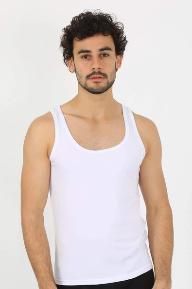Erkek Penye Beyaz Atlet  6566 - 6