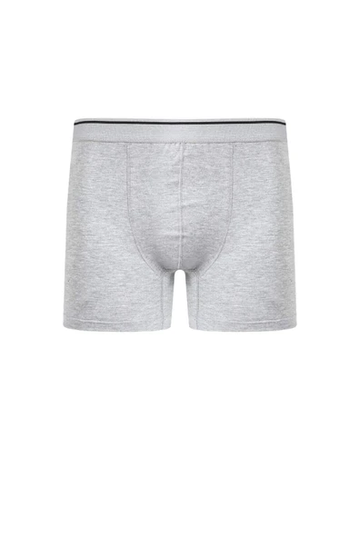 Erkek Pamuk Likralı Boxer Gri 40133 - 2