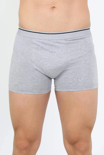 Erkek Pamuk Likralı Boxer Gri 40133