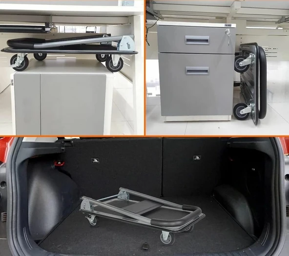 Duffmart PR2190 Pro Katlanır Platform 4 Tekerlekli Paket Taşıma Arabası 150 Kg - Resim 4