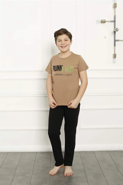 Erkek Çocuk Pamuk Kısa Kollu Pijama Takımı 20383 - 6