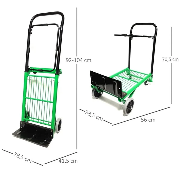 Duffmart PR2390D Pro Çok Amaçlı Katlanır Taşıma Arabası 90 Kg - Resim 7