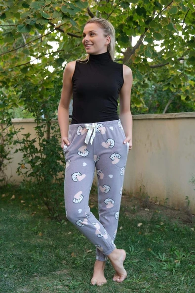Kadın Welsoft Polar Tek Alt Pijama 210053