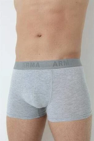 6'lı Paket Gri Erkek Boxer Likralı Esnek Kumaş - 5