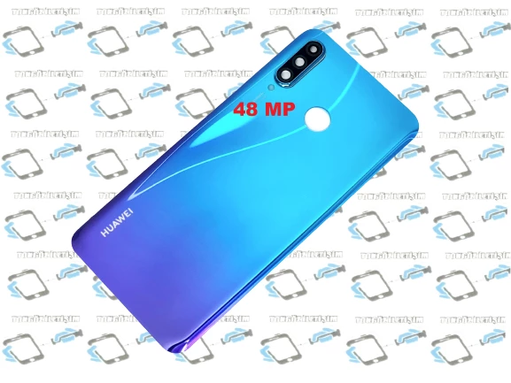 Huawei P30 Lite Arka Pil Batarya Kapağı ( Kamera Lensli 48 MP) MAVİ
