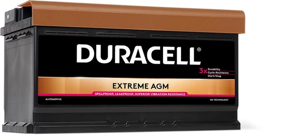 DURACELL AKÜ 92AH 850EN L5 AGM STAR-STOP DÜZ (354X175X190) BMW VW AUDI MERCEDES PORSCHE