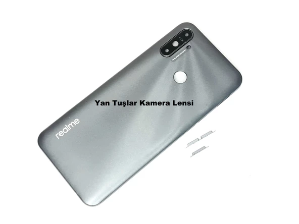 Oppo Realme C3 Kasa Arka PİL Batarya Kapağı FÜME ürün görseli 1