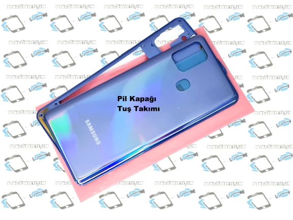 Samsung Galaxy A21S KASA Arka Pil Batarya Kapağı MAVİ