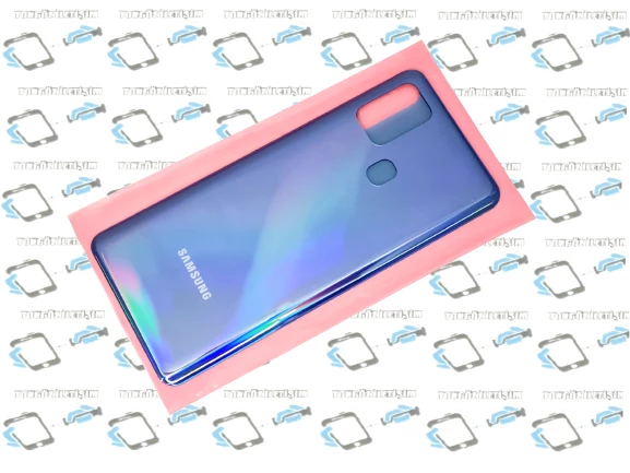 Samsung Galaxy A21S A217 Arka Pil Batarya Kapağı Mavi