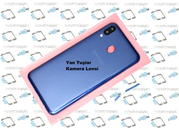 Samsung Galaxy M20 Kasa Arka Pil Batarya Kapağı MAVİ