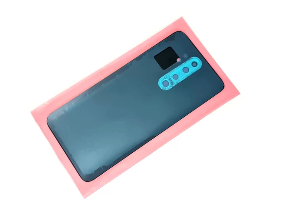 Xiaomi Redmi Note 8 PRO Arka pil Batarya Kapağı (Cam Lensli) Mavi