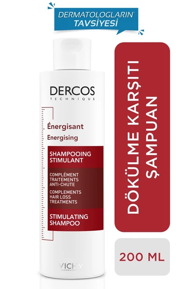 Vichy Dercos Energisant Shampoo - Dökülme Karşıtı Bakım Şampuanı 200ml