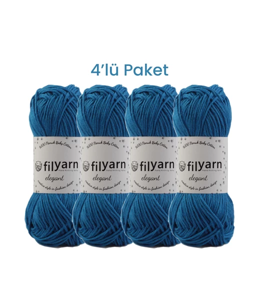 Baby Cotton El Örgü İpi 25 Gram Oeko-Tex Sertifikalı Pamuk İpi Bebek İpi Yelek İpi Punch İpi 4’lü Set - 10