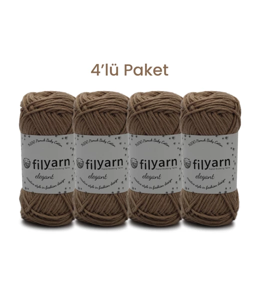 Baby Cotton El Örgü İpi 25 Gram Oeko-Tex Sertifikalı Pamuk İpi Bebek İpi Yelek İpi Punch İpi 4’lü Set - 2