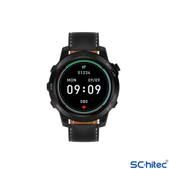 ScHitec RW46 Amoled Ekran Android İos HarmonyOs Uyumlu 3 Kordonlu Akıllı Saat Siyah - 3