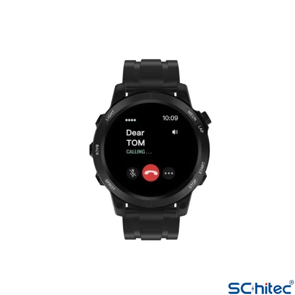 ScHitec RW46 Amoled Ekran Android İos HarmonyOs Uyumlu 3 Kordonlu Akıllı Saat Siyah - 2