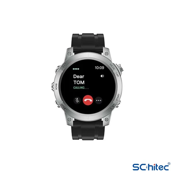 ScHitec RW46 Amoled Ekran Android İos HarmonyOs Uyumlu 3 Kordonlu Akıllı Saat Gümüş - Resim 2
